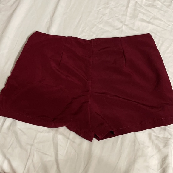 Forever 21 Maroon Wrap Front Skort - Picture 6 of 7